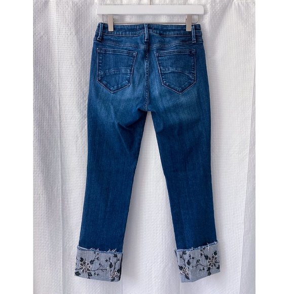 Driftwood Crop Jeans Colette (Scorpio), size 26, dark wash, floral embroidery - Picture 7 of 7